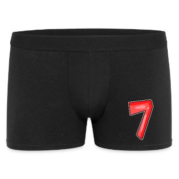 7 - Männer Boxer Shorts - Schwarz - Vorne
