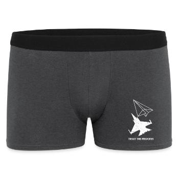 Vertrauen Sie dem Prozess Paper Flight - Männer Boxer Shorts - Anthrazit - Vorne