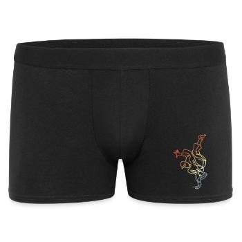 Vintage Breakdancing Boy Drawing - Men's Boxer Shorts - black - Front