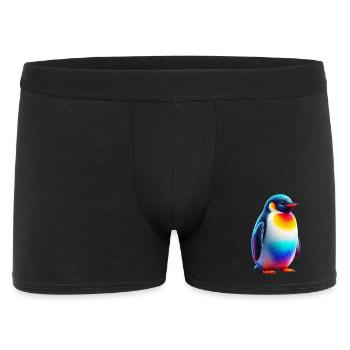 Pinguin - Männer Boxer Shorts - Schwarz - Vorne