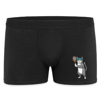 Cat Tennis Tennis Racket - Men's Boxer Shorts - black - Front