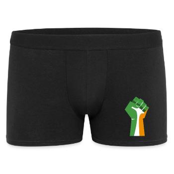 The Raised Fist (Green, White, Orange) - Men's Boxer Shorts - black - Front