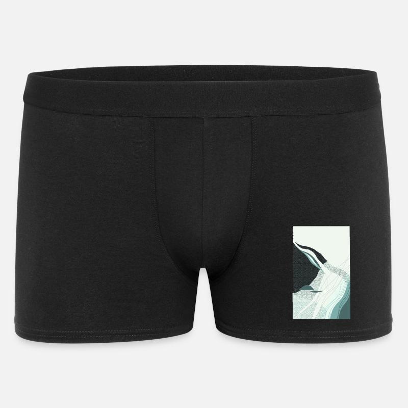 Fließende Strukturen - Männer Boxer Shorts - Schwarz