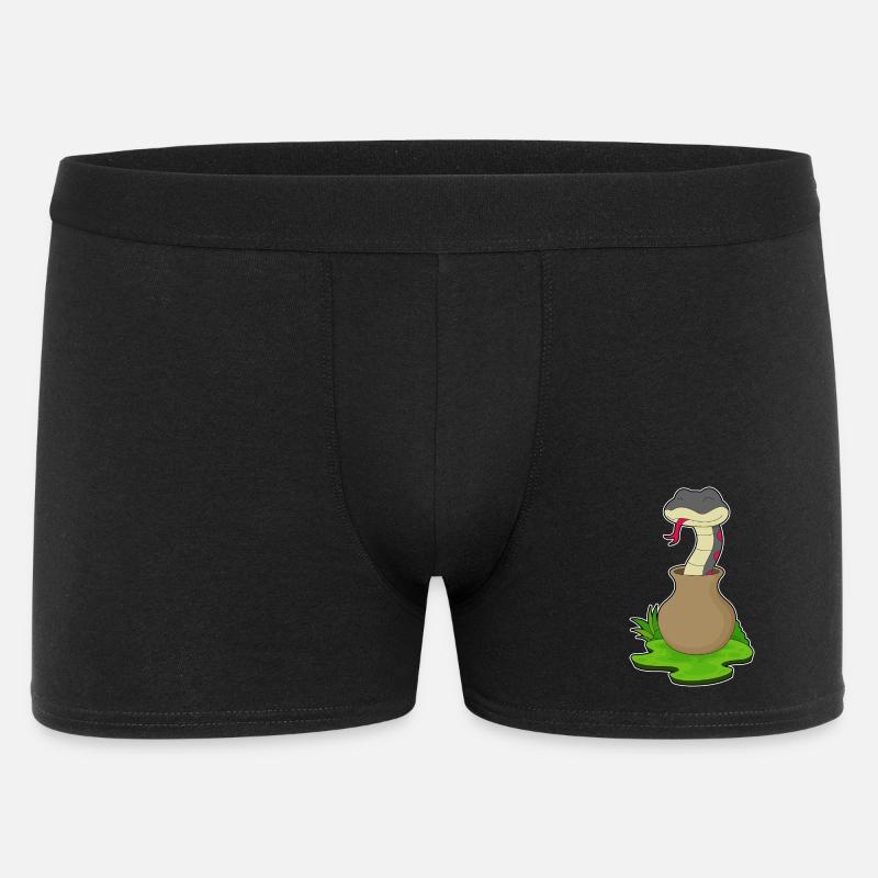 Schlange Vase - Männer Boxer Shorts - Schwarz