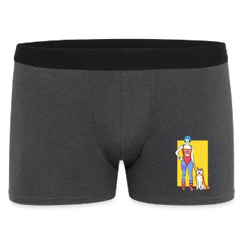 80s People V02 - Men's Boxer Shorts - charcoal grey - Front