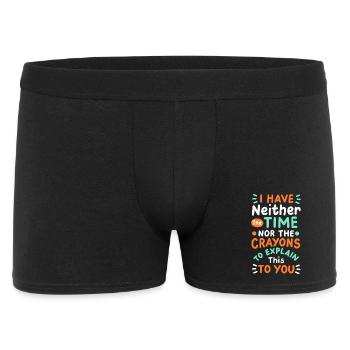Sarkasmus Sarkastischer Spruch - Männer Boxer Shorts - Schwarz - Vorne