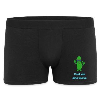 Cool wie eine Gurke - Männer Boxer Shorts - Schwarz - Vorne