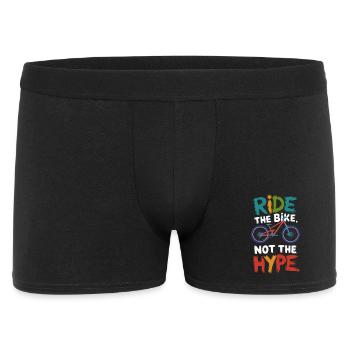Lebendiges Bike-Rallye-Statement - Männer Boxer Shorts - Schwarz - Vorne