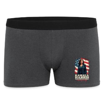 Kamala Harris Breaking Barriers Inspiring Change - Men's Boxer Shorts - charcoal grey - Front