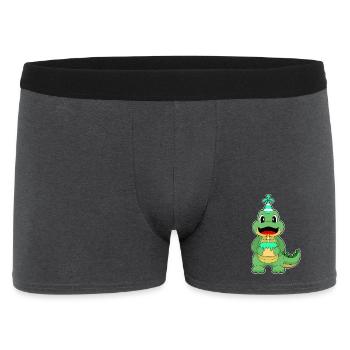 Gâteau d’anniversaire crocodile - Boxer Homme - charbon - Devant