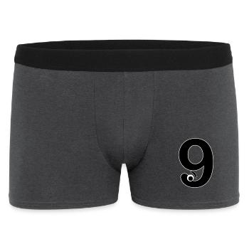 Number Nine 9 Kids Birthday Learning Math - Men's Boxer Shorts - charcoal grey - Front