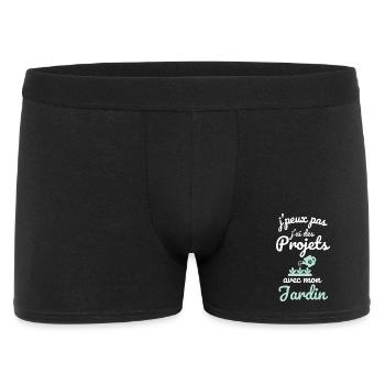 Jai des projets avec mon jardin jardinage - Boxer Homme - noir - Devant