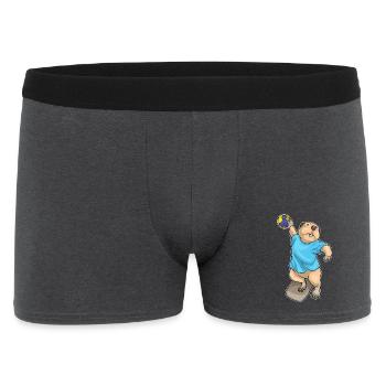 Biber Handballspieler Handball - Männer Boxer Shorts - Anthrazit - Vorne