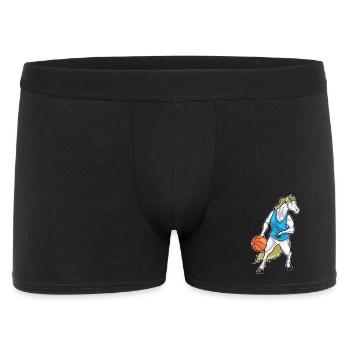 Pferd Basketballspieler Basketball - Männer Boxer Shorts - Schwarz - Vorne