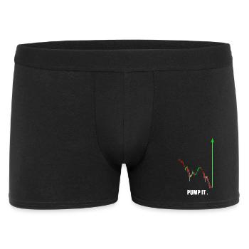 Pump it, Crypto, Actions, Salle de sport, Fitness, Trading - Boxer Homme - noir - Devant