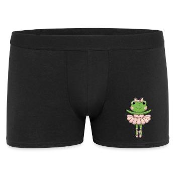 Ballettfrosch im rosa Tutu - Männer Boxer Shorts - Schwarz - Vorne