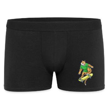 Tiger Skater Skateboard - Männer Boxer Shorts - Schwarz - Vorne