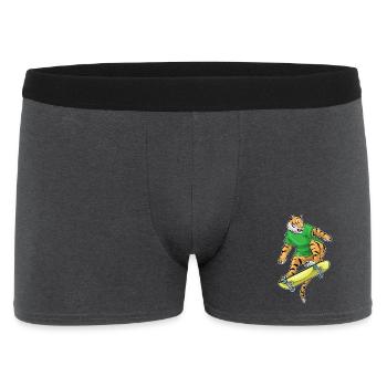 Tiger Skater Skateboard - Männer Boxer Shorts - Anthrazit - Vorne