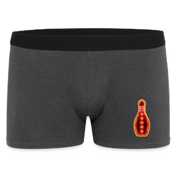 Retro Bowling - Männer Boxer Shorts - Anthrazit - Vorne
