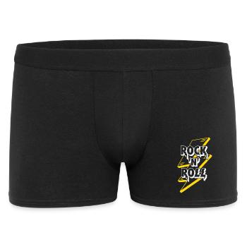 Logo texte rock’n’roll avec éclair - Boxer Homme - noir - Devant