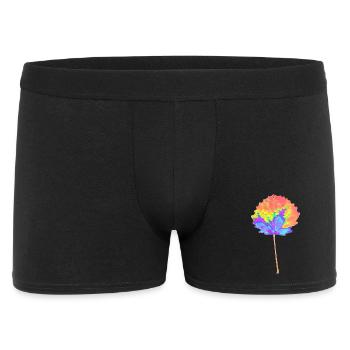 Arbre - Feuille ronde - Nature colorée - Boxer Homme - noir - Devant