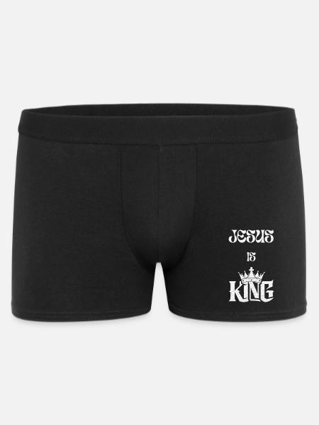 Jesus Is King Narrow Character Design - Men's Boxer Shorts - black