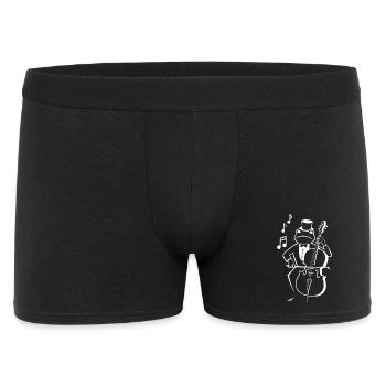 Frog plays double bass - funny double bass player - Men's Boxer Shorts - black - Front