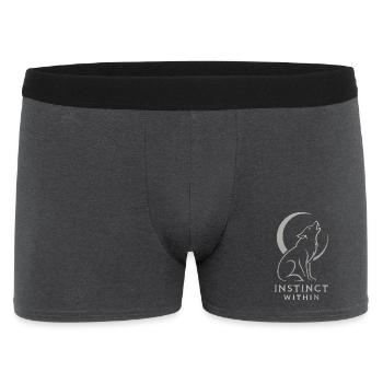 Howling Wolf Moon – Instinct Within - Men's Boxer Shorts - charcoal grey - Front