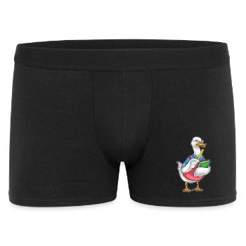 Ente Mathe Lehrer Schule - Männer Boxer Shorts - Schwarz - Vorne