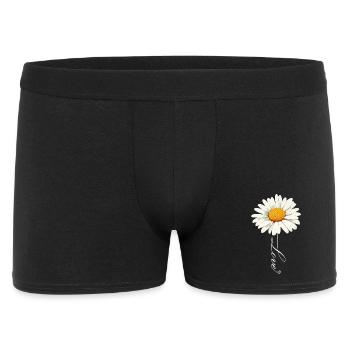 Daisy Flower with Love Script - Men's Boxer Shorts - black - Front