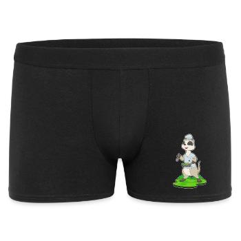 Erdmännchen Koch Pfanne Kochen - Männer Boxer Shorts - Schwarz - Vorne