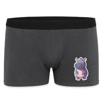 Nilpferd - Männer Boxer Shorts - Anthrazit - Vorne
