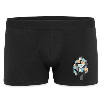 Baum - Männer Boxer Shorts - Schwarz - Vorne