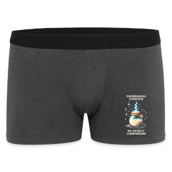Le levain : mon âme sœur | Cuisson du pain - Boxer Homme - charbon - Devant
