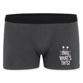 OwO What's This? - Men's Boxer Shorts - charcoal grey - Front