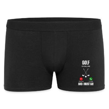 le golf m'appelle et je dois y aller - Boxer Homme - noir - Devant