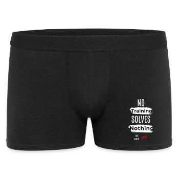 Message inspirant Aucune formation ne résout rien - Boxer Homme - noir - Devant