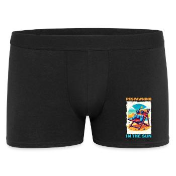 Gaming vacation on the beach - Men's Boxer Shorts - black - Front