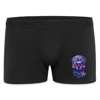 Mystical skull with talisman and edelweiss - Men's Boxer Shorts - black - Front
