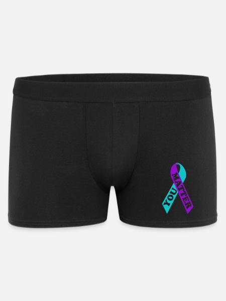 YOU MATTER Suicide Awareness Ribbon - Men's Boxer Shorts - black