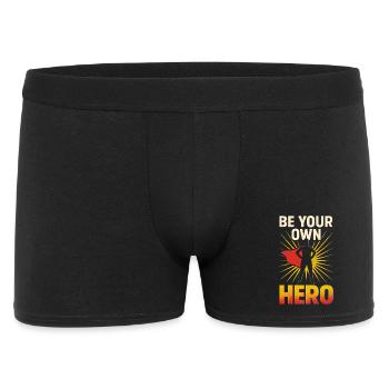Be Your Own Hero – Stylish Empowerment Statemen - Men's Boxer Shorts - black - Front