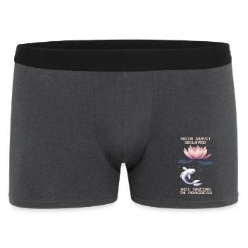 Quête principale retardée | Koi Viewing Zen Pond - Boxer Homme - charbon - Devant