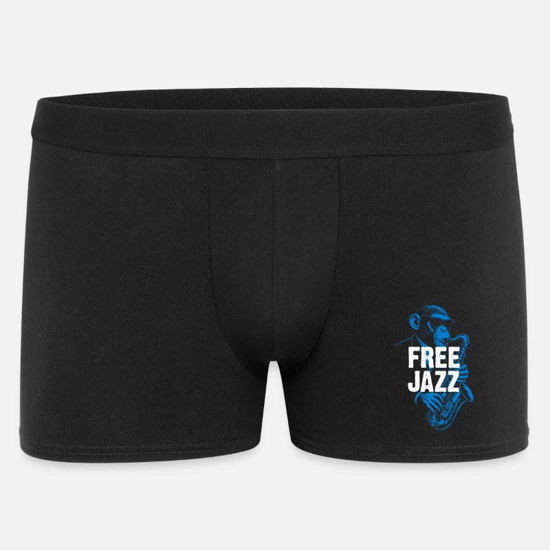 Blue Sax Free Jazz - Männer Boxer Shorts - Schwarz
