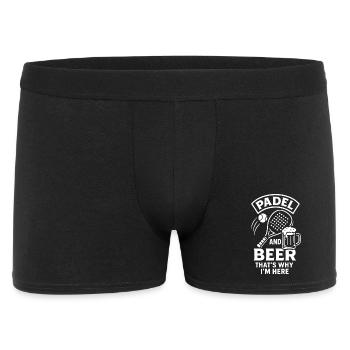 Padel And Beer That's Why I'm Here - Men's Boxer Shorts - black - Front