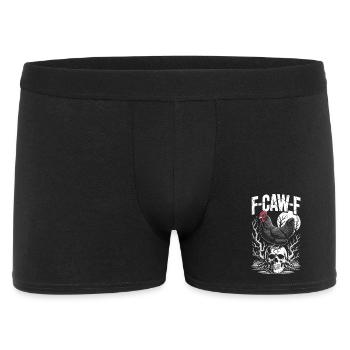F-CAW-F Funny Rooster Bird Noise Meme T-Shirt - Men's Boxer Shorts - black - Front