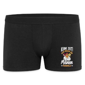 Pas le temps! Je dois aller vers mes filles – des poulets - Boxer Homme - noir - Devant