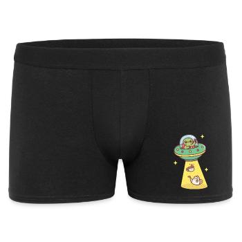 Funny Alien Abducts Tea and Teapot - Men's Boxer Shorts - black - Front