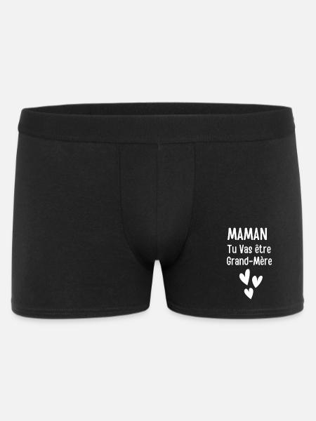 Annonce Grand-Mère Douce Coeurs - Boxer Homme - noir
