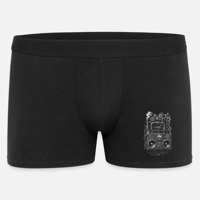 Steampunk Ghettoblaster-Zahnräder - Männer Boxer Shorts - Schwarz