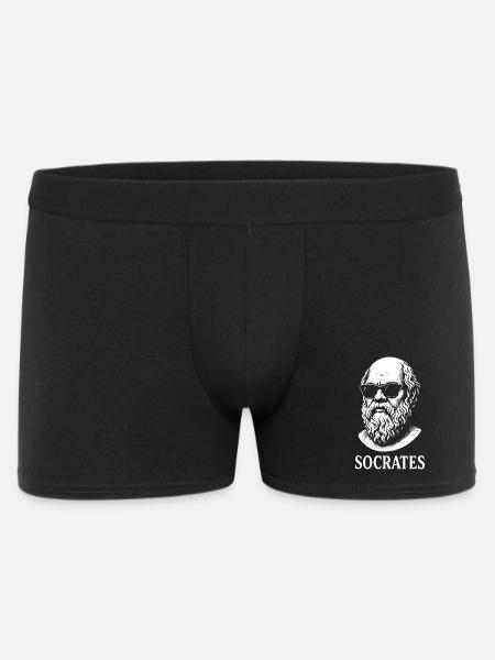 Socrates in Shades - Men's Boxer Shorts - black